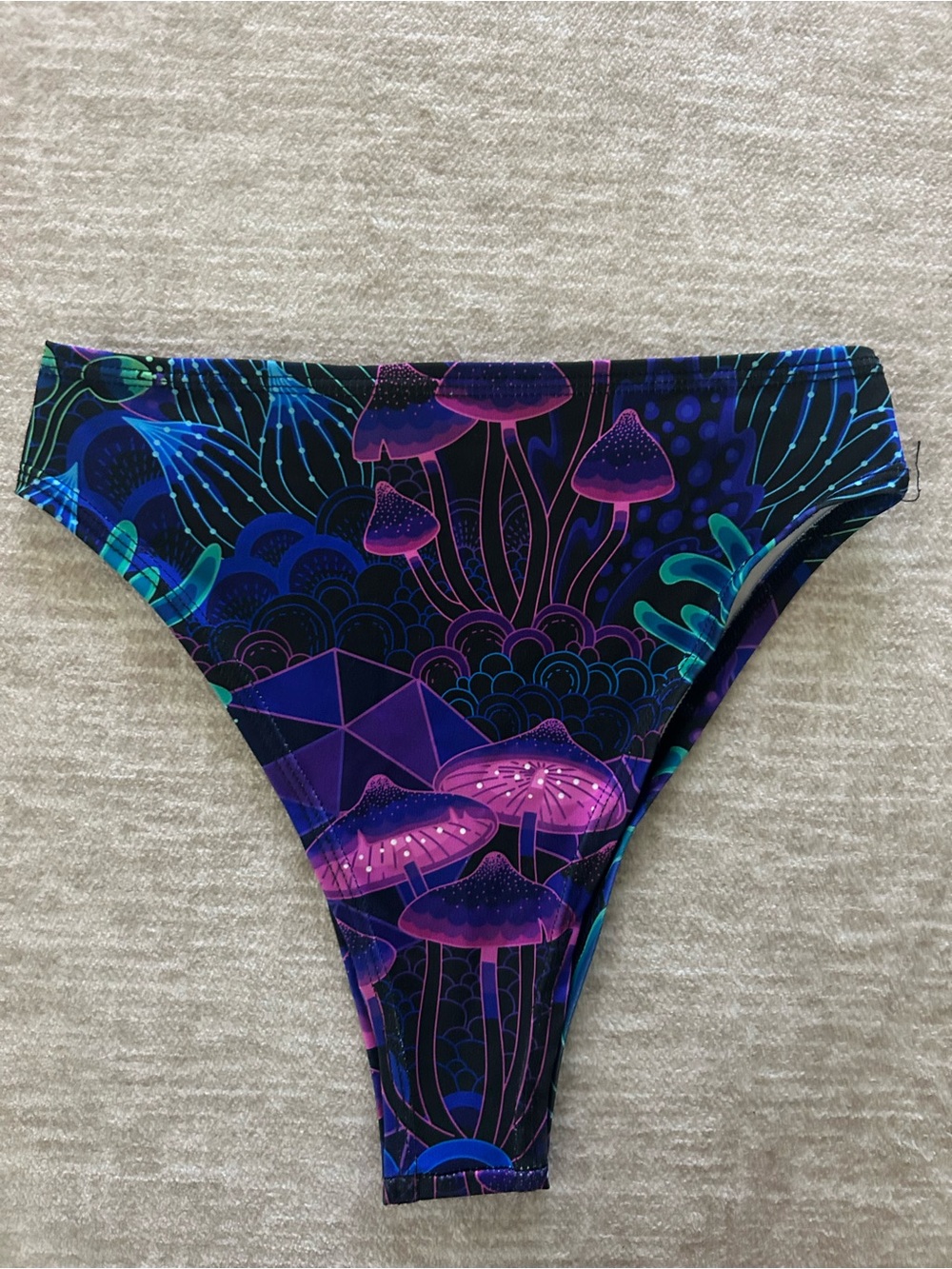 Women’s Purple & Blue Mushroom Print Festival Bottoms
